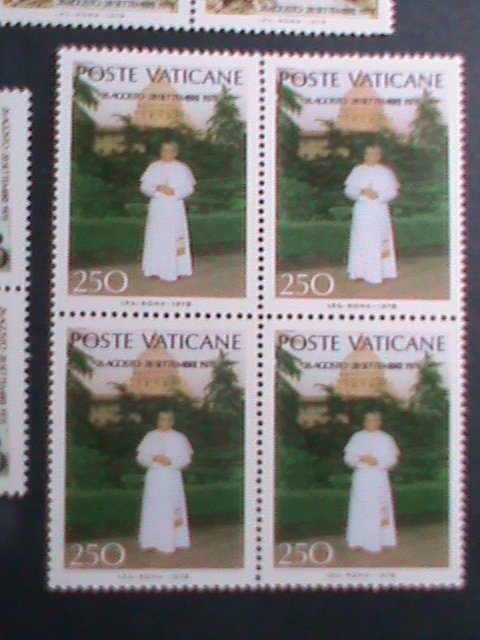 ​VATICAN CITY-1978 SC# 641-4 POPE JOHN PAUL I  MNH BLOCK OF 4 STAMPS-VERY FINE