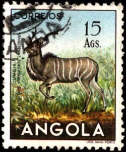 Angola #380, Incomplete Set, 1953, Animals, Used