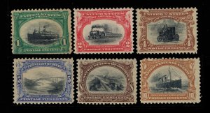 GENUINE SCOTT #294 295 296 297 298 299 MINT OG H COMPLETE SET PAN AMERICAN EXPO