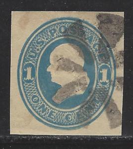 United States Scott # U115, pse cut square envelope, used