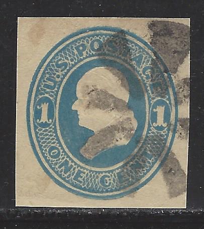 United States Scott # U115, pse cut square envelope, used