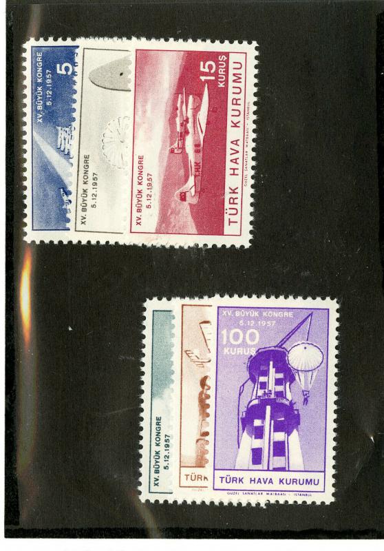 Turkey Stamps # private stamp issue Scarce 1957 Congress Turkish Aero Club
