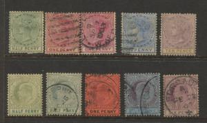 Lagos - Scott Various- QV & KEVII DefinitiveS -1935 - MH/FU - Selection 11 Stamp