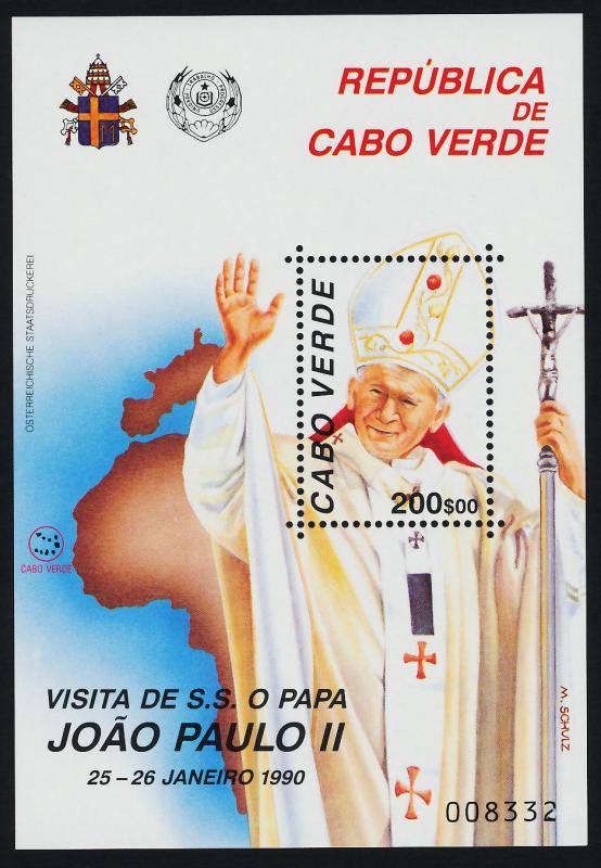 Cape Verde 566-8 MNH Visit of Pope John Paul II