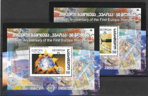 ### GEORGIA MNH SET 2005 FIRST EUROPA STAMPS MINI SHEETS