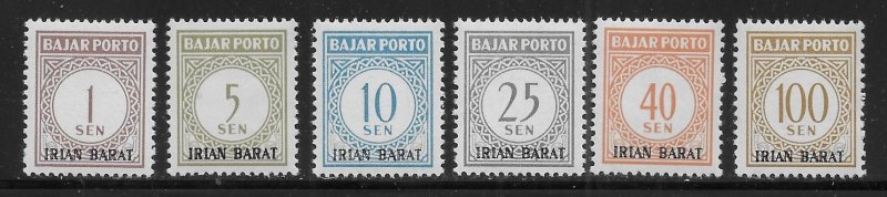 West Irian J1-6 Postage Dues set MNH