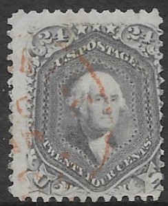 US  78b  1862  24 cent  gray  fine used