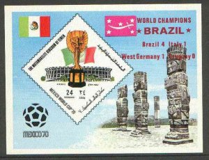 Yemen - Royalist 1970 World Cup Football 24b value (diamo...