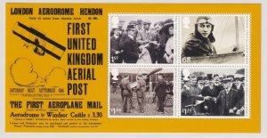 GB VF-MNH 1st UNITED KINGDOM AERIAL POST S/SHEET PO FRESH FROM KIMSS30