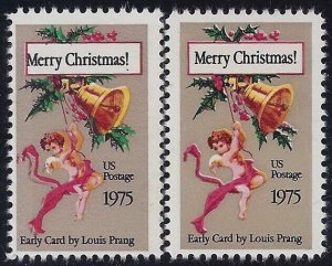 1580 Color Shift Error / EFO Merry Christmas Mint NH