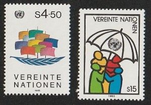 1985   Peace & Shelter   Sc# V50-51  Vienna  MNH