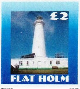 FLAT HOLM - Lighthouse - Imperf Single Stamp - M N H -  Private Issue