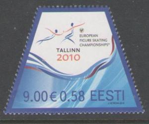 Estonia Sc 632 2010 9k figure skating stamp mint NH