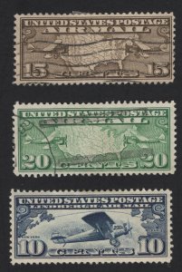 United States USED Scott Number C8 C9 C10  F-VF   - BARNEYS