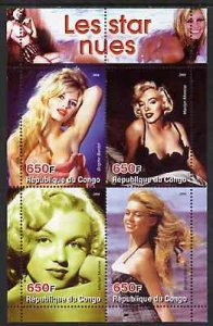 CONGO KINSHASA - 2004 - The Nude Stars - Perf 4v Sheet - MNH - Private Issue