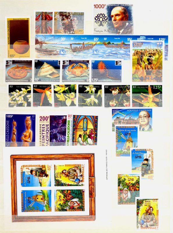 New Caledonia Collection MNH CV$13310.00 Imperforate 1950-1997 In Two Stockbooks