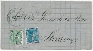 SPAIN ESPANA: POSTAL HISTORY: VIGO 18.01.1876