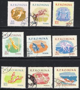 Thematic stamps ROMANIA 1959 SPORTS 2671/9 used