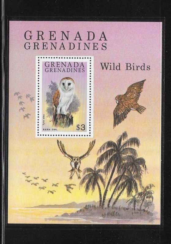 BIRDS - GRENADA GRENADINES #382-BARN OWL   MNH
