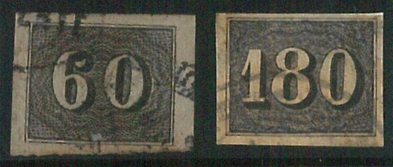 70803 -  BRAZIL  - STAMPS:  60 + 180 vertical numbers USED 