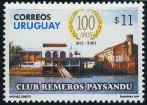 Uruguay #1894 Paysandú Rowing Club 11p Postage Stamp Latin America 2001 MLH