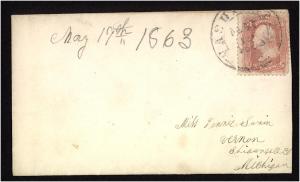 U.S. cover: 1863 #65 Washington, D.C. CDS