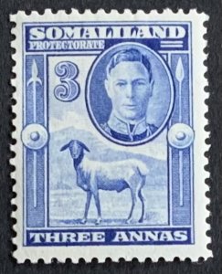 SOMALILAND PROTECTORATE 1942 DEFINITIVE 3 ANNA SG108  LIGHTLY MOUNTED MINT.