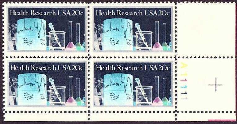 *USA Scott 2087 Plate Block (20 cents) MNH