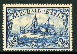 Marshall Islands 1901 Germany 2 Mark Yacht Ship Sc #23 Mint X75