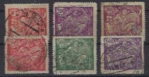 Czechoslovakia # 76//81 & 94 Agriculture & Science Used