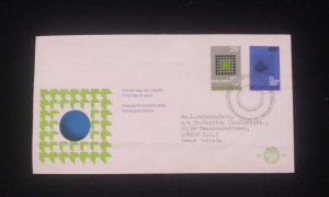 C) 1970. NETHERLANDS. FDC. SENT TO GREAT BRITAIN. DOUBLE STAMPS OF THE UNITED