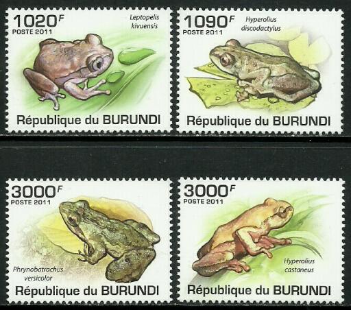 Burundi #902-5 MNH Set - Frogs