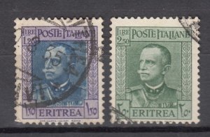J43922 JL Stamps 1931 eritrea hv.,s of set used #156-7