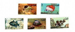Qatar Fish MNH 1965 Rare VF Set of 5