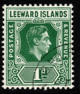 LEEWARD ISLANDS SG100 1949 1d BLUE-GREEN FINE USED