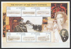 O1195 Sierra Leone Transport Trains The History Of The Orient Express Sh Mnh