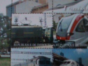 ​DJIBOUTI-2012-CLASSIC & MODEN TRAINS IMPERF-MNH S/S-VF WE SHIP TO WORLDWIDE