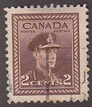 Canada 250 King George VI WWII War 2¢ 1942