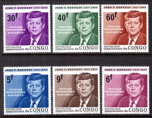 Congo Democratic Republic 514-519 John F Kennedy MNH VF