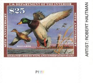 USA #RW85,  w/PNS & Artist Name MNH $25 Mallards 85th Anniversary Stamp