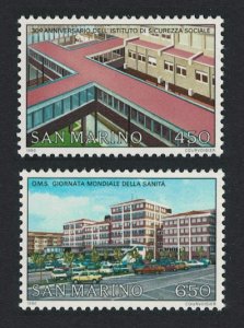 San Marino World Health Day 2v 1986 MNH SG#1264-1265