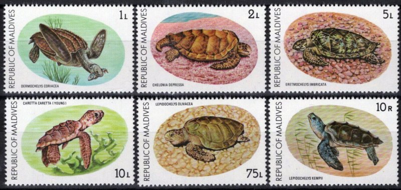 ZAYIX Maldives 841-846 MNH Turtles Marine Life Animals 111022S116