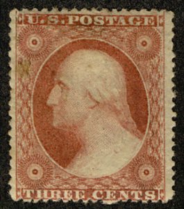 USA #26 VF OG LH, nice looking stamp, fresh color, Select! Retails $65