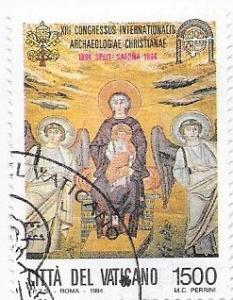 Vatican City #961 1500 l Madonna & Child,two angels (U) CV$2.00