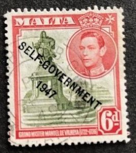 Malta 216 Used, Overprint