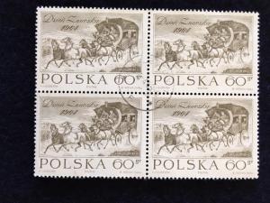 Poland – 1964 – Block of 4 Stamps – SC# 1271 - Used