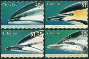 Tokelau 228-231,MNH.Michel 234-237.Dolphins 1996.Fraser's,Common,Striped,Spotted