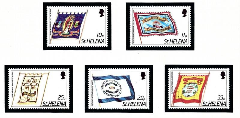 St Helena 446-50 MNH 1986 Society Banners