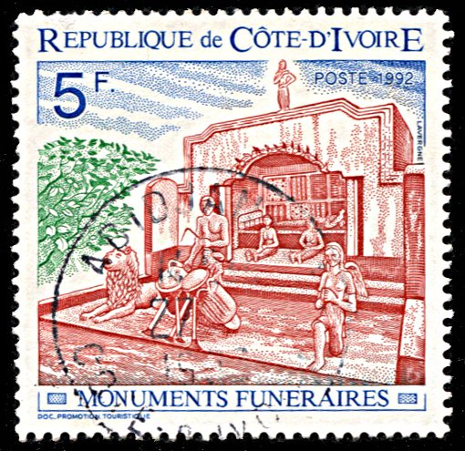 Ivory Coast 926, postally used, Funeral Monument