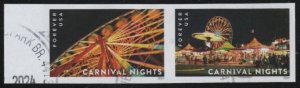 SC# 5859a-5860a - (68c) - Carnival Nights - 5 & 6 of 10 - USED Imperf Pair